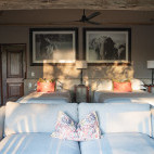 Twin bedroom at Mashatu Lodge in Botswana