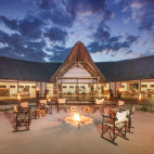 Campfire at Nxai Pan Camp in Botswana