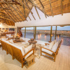 Lounge at Nxai Pan Camp in Botswana