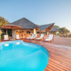Swimming pool at Nxai Pan Camp in Botswana