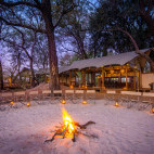 Campfire at Kwara Camp in Okavango Delta, Botswana