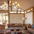 Lounge at Kwara Camp in Okavango Delta, Botswana