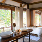 Luxury bathroom at Kwara Camp in Okavango Delta, Botswana