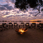 Firepit at Pom Pom Camp in Okavango Delta, Botswana