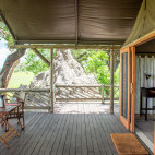 Verandah at Pom Pom Camp in Okavango Delta, Botswana