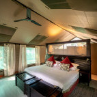 Luxury tent at Pom Pom Camp in Okavango Delta, Botswana