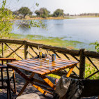Verandah at Pom Pom Camp in Okavango Delta, Botswana