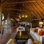 Lounge at Pom Pom Camp in Okavango Delta, Botswana