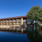 Swimming pool at Pangolin Chobe Hotel in Botswana.