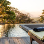 Swimming pool at Pangolin Chobe Hotel in Botswana.