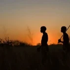 San bushmen in Botswana.