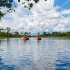 Kayaking in Odzala-Kokoua National Park, Congo.