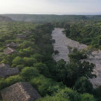 Aerial of Awash Falls Lodge in Ethiopia
