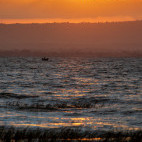 Sunset at Lake Awassa in Ethiopia.