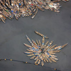 Aerial of fishing boats in the Port of Tema in Accra, Ghana
