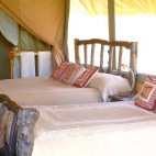Bedroom at Porini Mara Camp in Kenya