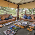 Lounge at Porini Lion Camp in Kenya.