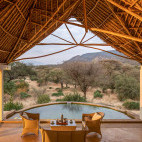 Lounge at Lentorre Lodge in Kenya.
