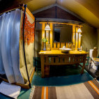 Bathroom at Porini Lion Camp in Kenya