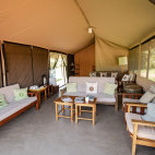 Lounge at Porini Lion Camp in Kenya