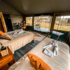 Twin bedroom at Porini Rhino Camp in Kenya