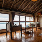 Seating area and view at Sunbird Lodge in Kenya.