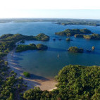 Aerial of Anjajavy Le Lodge in Madagascar.
