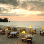 Outdoor dining at Anjajavy Le Lodge in Madagascar.