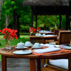 Dining at Anjajavy Le Lodge in Madagascar.