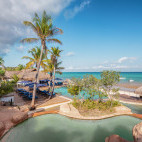 Swimming pool at Anantara Bazaruto Island Resort in Mozambique.