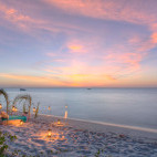 Sundowner set-up at Azura Benguerra in Mozambique