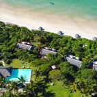 Aerial of Bahia Mar in Vilanculos, Mozambique