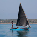 Tradional dhow in Vilaculos, Mozambique