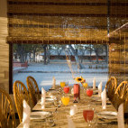 Dining at Halali Camp in Namibia