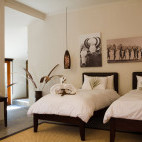 Twin bedroom at Namutoni Camp, Namibia