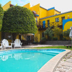 Swimming pool at Walvis Bay Lagoon Lodge, Namibia