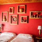 Twin bedroom at Walvis Bay Lagoon Lodge, Namibia.