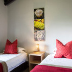 Twin room at The Cavern in Drakensberg, South Africa.