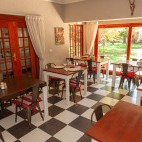 Dining room at The Safari Club in Johannesburg, South Africa.