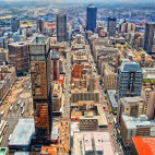 Johannesburg skyline in South Africa