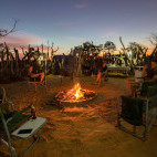 Campfire at Kalahari Tented Camp in South Africa