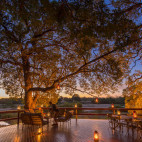 Outdoor dining at Inyati Game Lodge in Sabi Sands Nature Reserve, South Africa