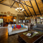 Lounge at Umkumbe Safari Lodge in Sabi Sands Game Reserve, South Africa.