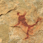 San men rock art in Royal Natal National Park, South Africa