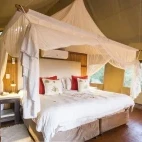 Bedroom at Thakadu River Camp in South Africa