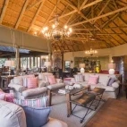 Lounge at Thakadu River Camp in South Africa