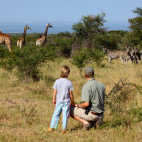 Family on safari in South Africa.