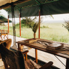 View of the landscape from Kirurumu Serengeti North Camp in Tanzania