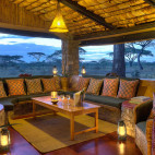 Lounge at Ndutu Safari Lodge in Tanzania.