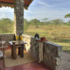 Verandah at Ndutu Safari Lodge in Tanzania.